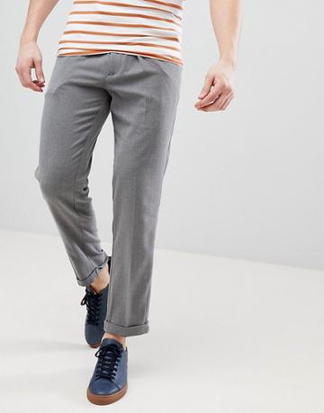 For Cropped Tailored Pants In Gray - Gray