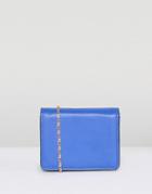 Asos Purse With Cross Body Chain Strap - Blue