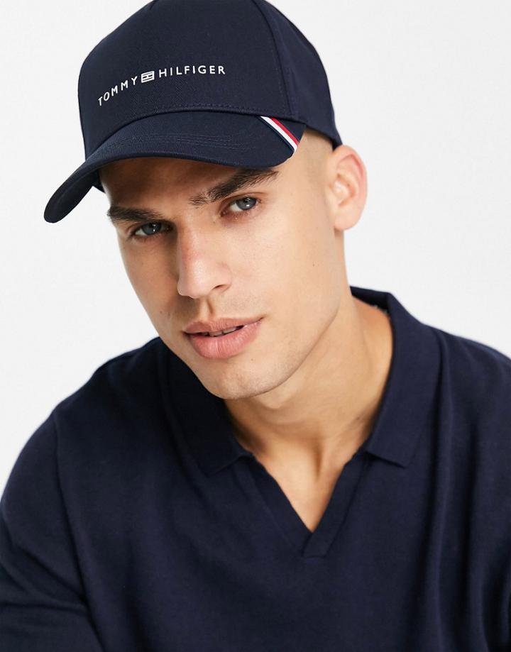 Tommy Hilfiger Uptown Cap With Logo In Navy