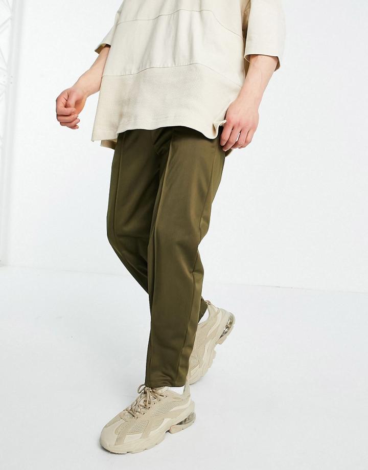 Asos 4505 Tapered Joggers With Pintuck In Poly-tricot-green