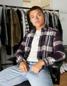 French Connection Long Sleeve Multi Check Flannel Shirt In Chateaux-grey