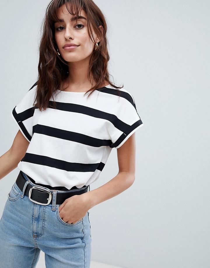 Esprit Wide Stripe T-shirt - White