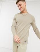 Only & Sons Crewneck Sweater In Beige-neutral