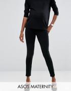 Asos Maternity Rivington Jegging In Washed Black Cord With Under The Bump Waistband - Black
