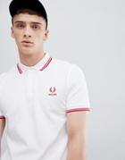 Fred Perry England Polo In White - White