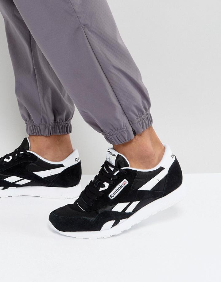 Reebok Classic Nylon Sneakers In Black