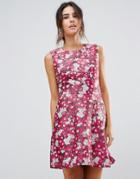 Warehouse Aster Floral Jacquard Dress - Multi