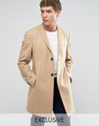 Noak Skinny Smart Overcoat - Tan