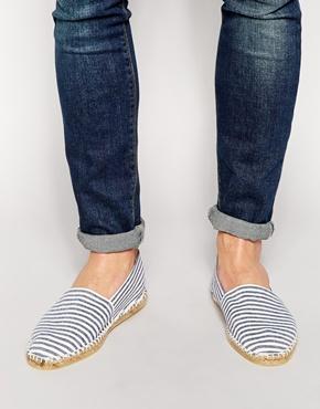 Asos Canvas Espadrilles With Stripe