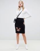 Vero Moda Floral Printed Mini Skirt In Black