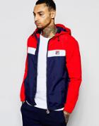 Fila Vintage Hooded Jacket With Panelling - Navy
