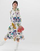 Essentiel Antwerp Slogger Floral Dress With Belt - Multi