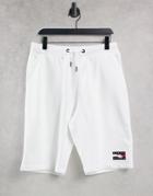 Tommy Hilfiger One Planet Capsule Unisex Front Print Sweats Shorts In White