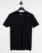 New Look Muscle Fit T-shirt In Black