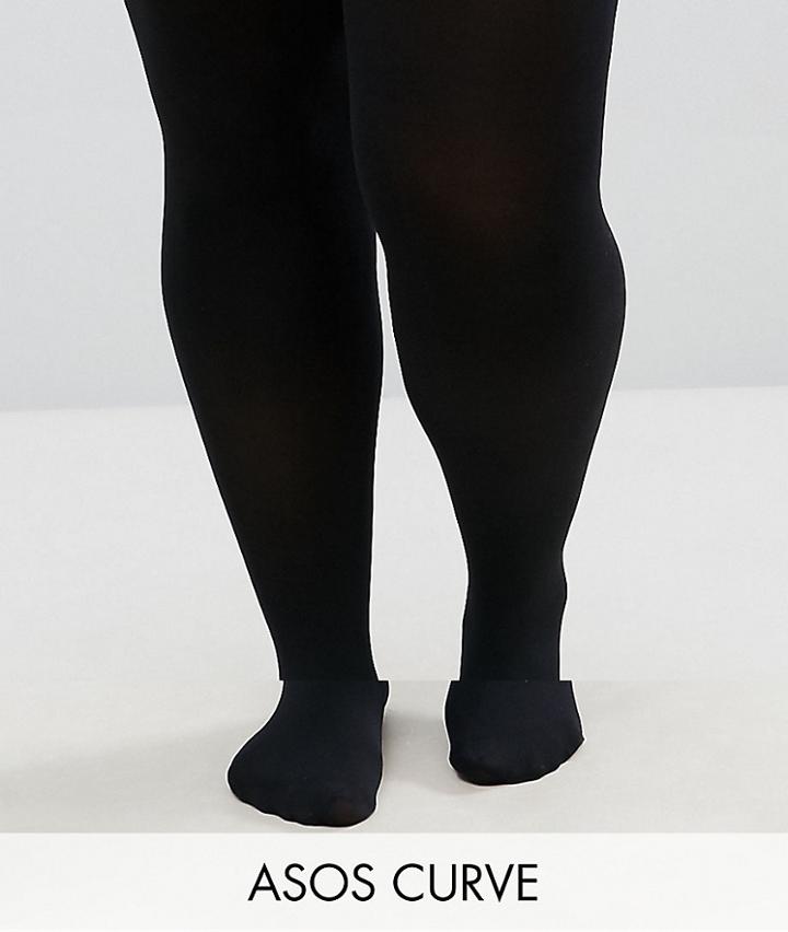 Asos Curve 2 Pack 120 Denier Tights - Black