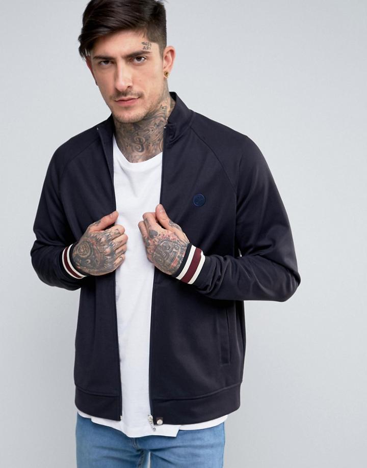 Pretty Green Forston Track Jacket In Navy - Navy