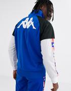 Kappa Authentic La Baswer Quarter-zip Sweat With Back Print In Blue