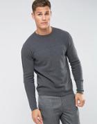 Troy Mixed Yarn Textured Knitted Sweater - Gray