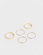 Pieces Stacking Rings Pack - Gold