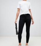 River Island Amelie Mid Rise Super Skinny Jeans In Black - Black