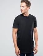 Celio Longline T-shirt - Black