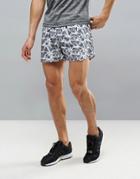 Ki5-a Zinc Running Shorts Short In Fraction Print - Black