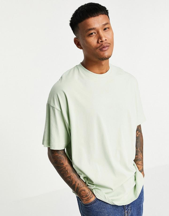 Asos Design Oversized T-shirt In Light Green