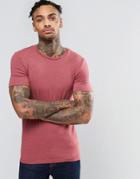 Asos Extreme Muscle T-shirt In Red Marl - Red