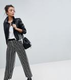Asos Tall Knitted Culottes In Stripe
