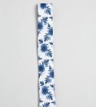 Asos Plus Slim Tie In Navy Floral - White