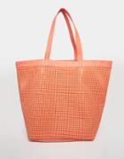 Asos Soft Cut Out Shopper Bag - Coral
