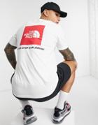 The North Face Box Nse T-shirt In White/red