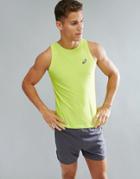 Asics Running Tank In Green 134082-0432 - Green