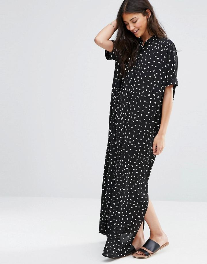 Vila Spottes Long Dress - Black