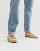 Walk London Jude Embroidered Loafers In Beige - Beige