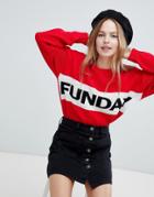 Qed London Funday Sweater - Pink