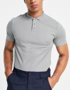 Asos 4505 Golf Polo With Quick Dry-gray