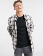 River Island Shirt In Neutral Check