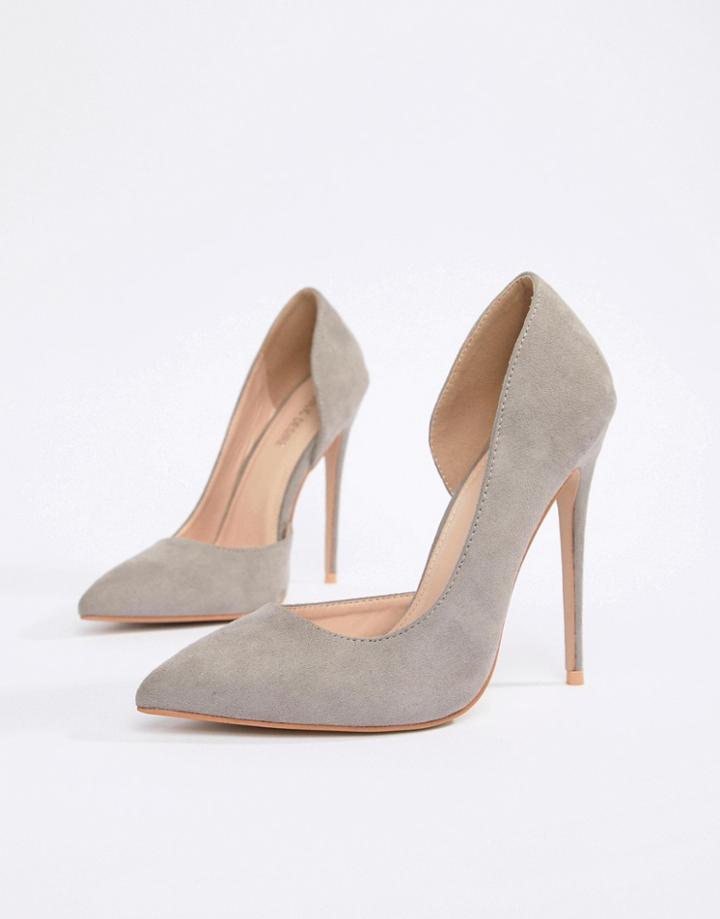 Public Desire Sweet Light Gray Pumps