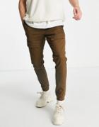 Jack & Jones Intelligence Cargo Pants With Front Pocket In Brown