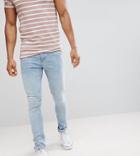 Noak Super Skinny Jeans In Vintage Light Wash - Blue