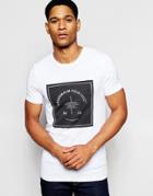 Asos Muscle T-shirt With Scandi Text Print In White - White