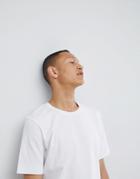 Selected Homme Drop Shoulder T-shirt In Heavy Cotton - White