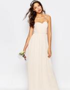 Tfnc Tall Wedding Bandeau Chiffon Maxi Dress - Pink