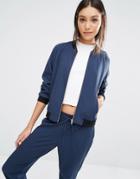 Vero Moda Contrast Bomber Jacket - Navy