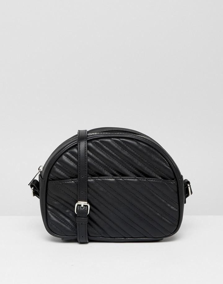Bershka Quilted Cross Body Bag - Black