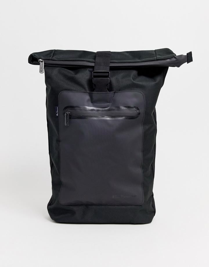 Ben Sherman Canvas Backpack In Black - Black