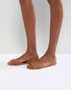 Asos Juna Leather Summer Shoes - Tan
