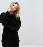 Oneon Hand Knitted Oversized Cable Dress - Black