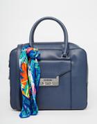 Love Moschino Tote Bag With Scarf - Navy